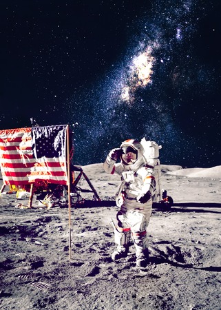 Astronaut on the moonの写真素材