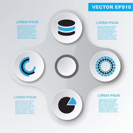 Modern flat design infographics elementsのイラスト素材