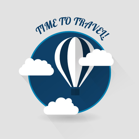 Time to travel modern flat style vector iconのイラスト素材
