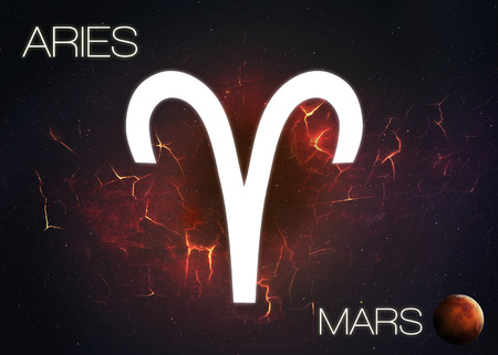 Zodiac sign - Ariesの写真素材