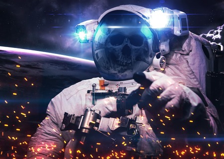 Dead Astronaut in outer space. の写真素材