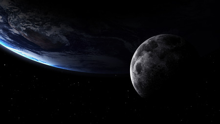 5K resolution image of Earth in space.の写真素材