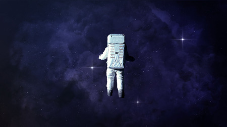 Astronaut in outer space. Elements of this image furnished by NASA.の写真素材