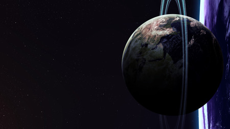 Beautiful fantastic planets in space.  の写真素材