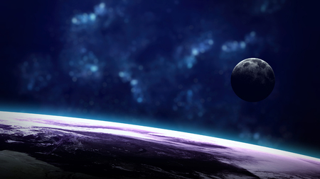 High Resolution Planet Earth view. The World Globe from Space in a star field showing the terrain...