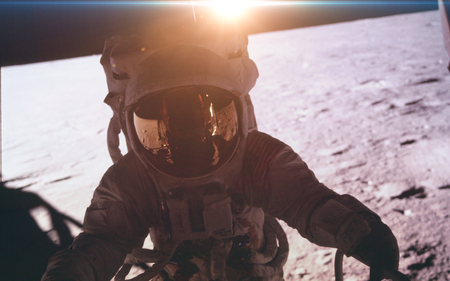 Astronaut on the moon.