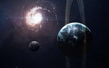Infinite space background with nebulas and stars.