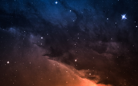 Starfield in deep space many light years far from the Earth.の写真素材