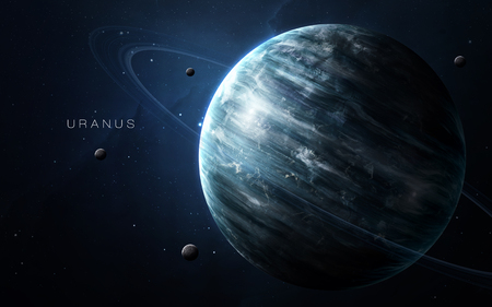 Uranus - High resolution 3D images presents planets of the solar system.