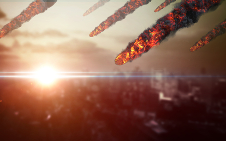 Meteor shower.の写真素材