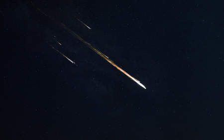 Meteor shower.の写真素材