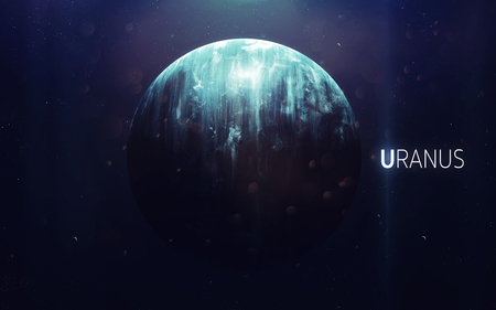 Uranus - High resolution beautiful art presents planet of the solar system.