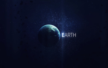Earth - High resolution beautiful art presents planet of the solar system.