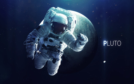 Pluto - High resolution beautiful art presents planet of the solar system.の写真素材