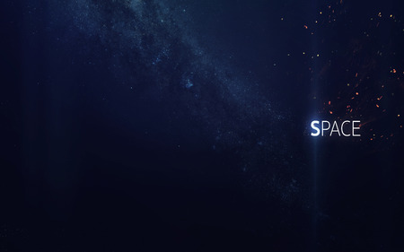 Cosmic art, science fiction wallpaper. Beauty of deep space. Billions of galaxies in the universe.の写真素材