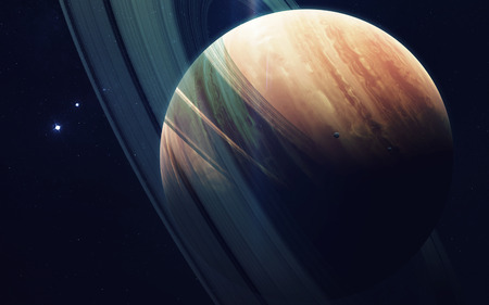 Gas giant planet. Beauty of deep space. Billions of galaxies in the universe. Elements of this image...