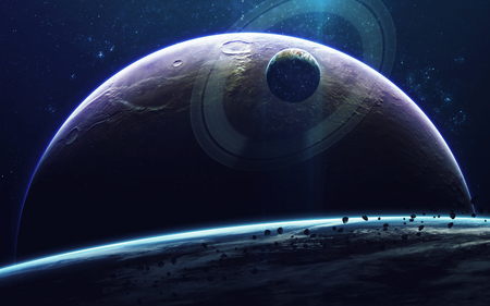 Cosmic art, science fiction wallpaper. Beauty of deep space. Billions of galaxies in the universe....