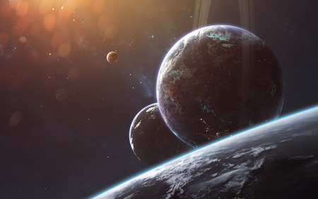Deep space, beauty of endless cosmos. Science fiction wallpaper.