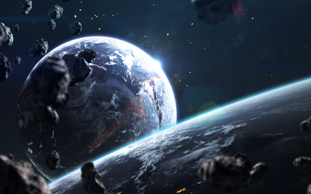 Deep space, beauty of endless cosmos. Science fiction wallpaper.