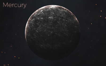 Mercury. Realistic planets of Solar system.