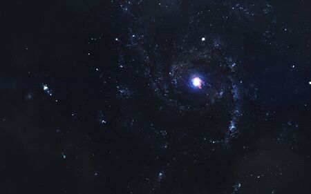 Supernova science fiction wallpaper, birth of star, galaxy in deep space.