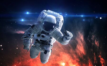 Astronaut in outer space. Spacewalk.
