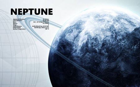 Neptune. Minimalistic styleの写真素材
