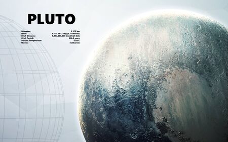 Pluto. Minimalistic style