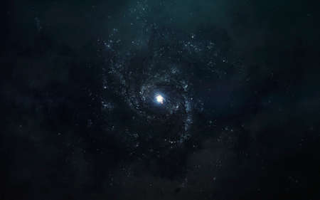 3D illustration of galaxy in 5K resolution image.