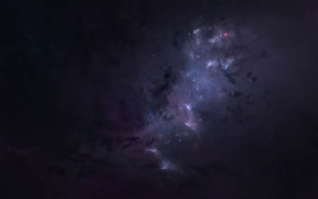3D illustration of Deep space background, full of stars and galaxies. High quality 5K sci-fi render.の写真素材