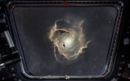 3D illustration of beautiful spiral nebula or galaxy in deep space. 5K realistic science fiction...