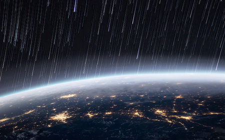 3D illustration of Earth planet. 5K realistic science fiction art.の写真素材