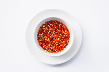 Chilli and fish sauceSimple ingredients for the food flavor Thailandの写真素材