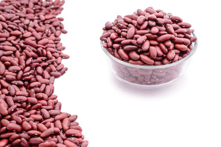 kidney beans on white background