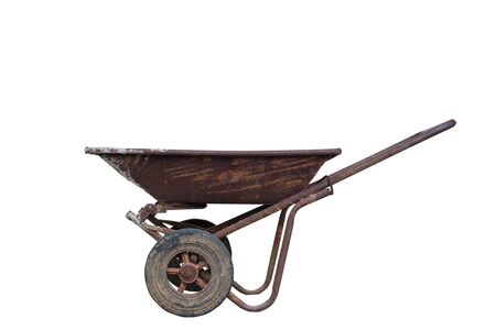 isolated old rustry cement cartの写真素材