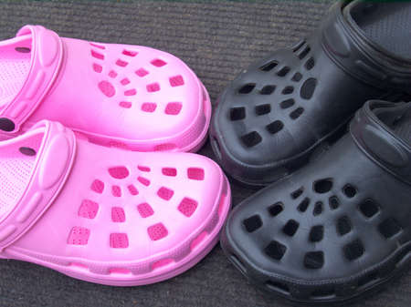 Two pairs of rubber garden boots