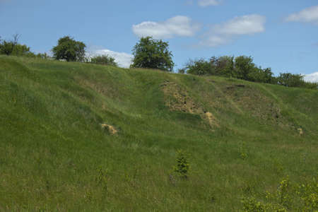 steep, beautiful view from the hillsの写真素材