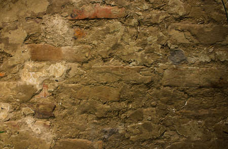old wall, brick in clayの写真素材