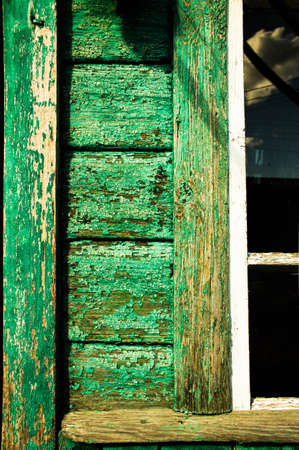 Wooden background, old painted boardsの写真素材