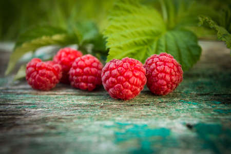 Fresh, juicy raspberries.