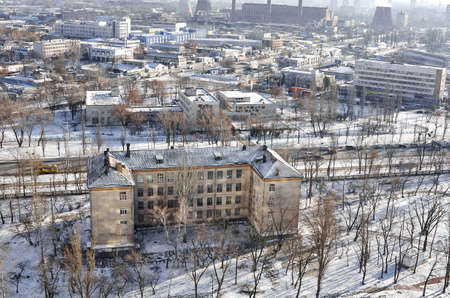 Winter Industrial cityscape