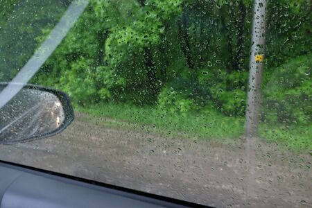 Raindrop On Cars Glassの写真素材