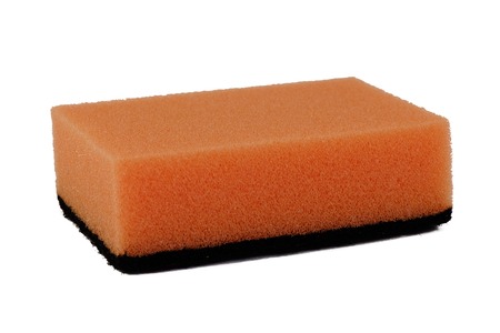Picture of Red sponges isolated on white backgroundの写真素材