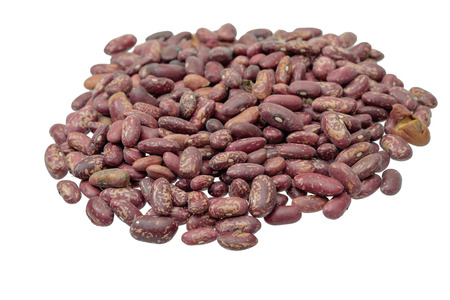Red beans isolated on white background. Selective focusの写真素材