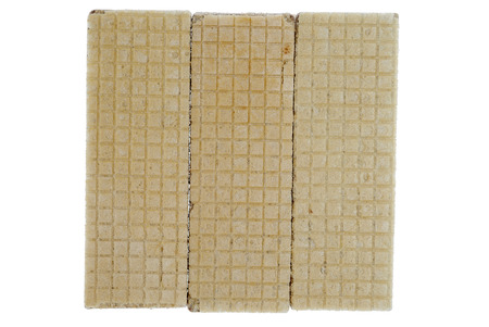 wafer chocolate dessert isolated on white background. Top viewの写真素材