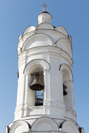 Old wooden orthodox church in the park. Part of building