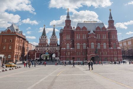 Moscow, Russia - 23 March 2017: Manezhnaya Square, the main entrance on Red Square in Moscow, Russiaのeditorial素材