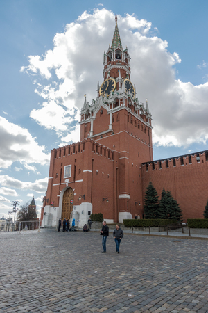 MOSCOW, RUSSIA - March 23, 2017 Kremlin Red Square Vertical imageのeditorial素材