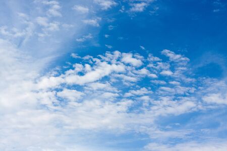 Beautiful blue sky with cloud for background , nature and outdoor view copy spaceの写真素材