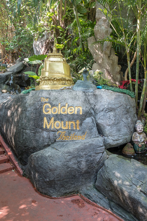 BANGKOK, THAILAND - December 21 2017: Wat Saket. Golden Mount. Wat Saket or the Temple of the Golden Mount, Bangkok, is an ancient temple dating back to the Ayutthaya Periodのeditorial素材
